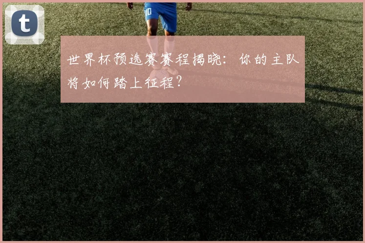 世界杯预选赛赛程揭晓：你的主队将如何踏上征程？